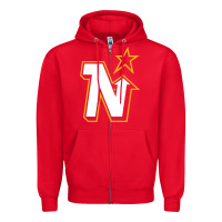 Red vintage minnesota hockey   retro north stars Zipper Hoodie - lanVoArt