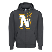 Smoke vintage minnesota hockey   retro north stars Zipper Hoodie - lanVoArt