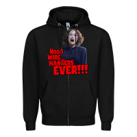 Black nooo wire hangers.. ever!!! vintage mommie dearest quote print Zipper Hoodie - lanVoArt