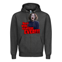 Charcoal Heather nooo wire hangers.. ever!!! vintage mommie dearest quote print Zipper Hoodie - lanVoArt