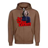 Chestnut nooo wire hangers.. ever!!! vintage mommie dearest quote print Zipper Hoodie - lanVoArt