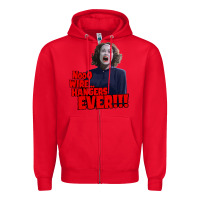 Red nooo wire hangers.. ever!!! vintage mommie dearest quote print Zipper Hoodie - lanVoArt