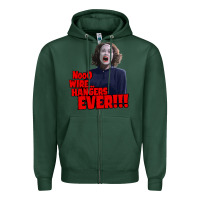 Sports Green nooo wire hangers.. ever!!! vintage mommie dearest quote print Zipper Hoodie - lanVoArt