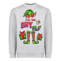 Heather Grey im the shy elf elf Heavyweight Sweatshirt - FaDigitalArtStudio
