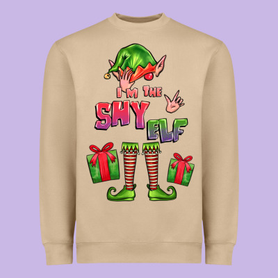 Im The Shy Elf Elf Heavyweight Sweatshirt Designed By Fadigitalartstudio