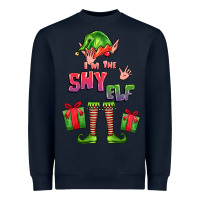 Navy im the shy elf elf Heavyweight Sweatshirt - FaDigitalArtStudio
