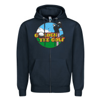 Navy golden tee golf Zipper Hoodie - lanVoArt