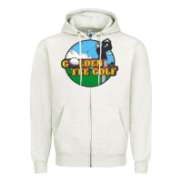 Oatmeal Heather golden tee golf Zipper Hoodie - lanVoArt