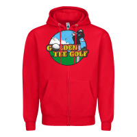 Red golden tee golf Zipper Hoodie - lanVoArt