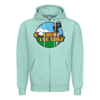 Seafoam golden tee golf Zipper Hoodie - lanVoArt