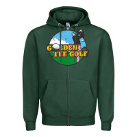 Sports Green golden tee golf Zipper Hoodie - lanVoArt