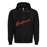 Black casablanca Zipper Hoodie - lanVoArt