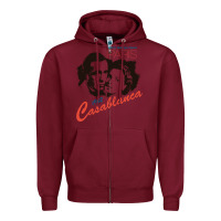 Burgundy casablanca Zipper Hoodie - lanVoArt