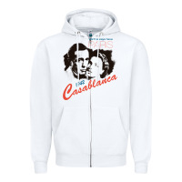 White casablanca Zipper Hoodie - lanVoArt