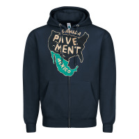 Navy pavement Zipper Hoodie - lanVoArt