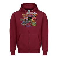 Burgundy cedar point roller coaster  designer Zipper Hoodie - lanVoArt