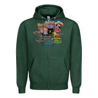 Sports Green cedar point roller coaster  designer Zipper Hoodie - lanVoArt