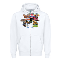 White cedar point roller coaster  designer Zipper Hoodie - lanVoArt
