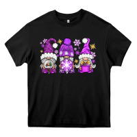 Black Purple Winter Gnomies Heavy Core Tee - BundleAndBundleShop