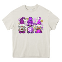 Cream Purple Winter Gnomies Heavy Core Tee - BundleAndBundleShop