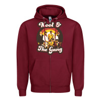 Burgundy kool and the gang 70s funky soul Zipper Hoodie - lanVoArt
