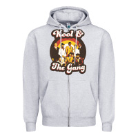 Heather Grey kool and the gang 70s funky soul Zipper Hoodie - lanVoArt