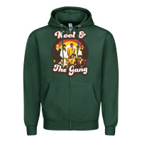 Sports Green kool and the gang 70s funky soul Zipper Hoodie - lanVoArt