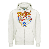 Oatmeal Heather midland drinking problem Zipper Hoodie - lanVoArt
