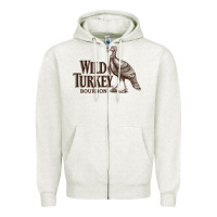 Oatmeal Heather wild turkey bourbon Zipper Hoodie - lanVoArt