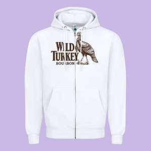 Wild Turkey Bourbon Zipper Hoodie Designed By Lanvoart