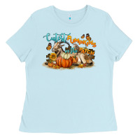 Baby Blue Cutest Pumpkin In The Patch Ladies Tee - LillyAllenDesigns