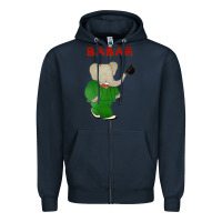 Navy babar the elephant Zipper Hoodie - lanVoArt