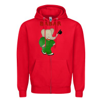 Red babar the elephant Zipper Hoodie - lanVoArt