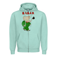 Seafoam babar the elephant Zipper Hoodie - lanVoArt