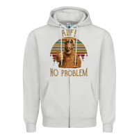 Dove Grey alf alien no problem vintage Zipper Hoodie - lanVoArt