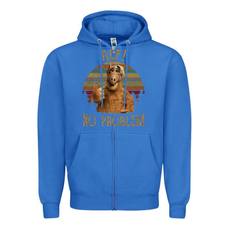 Alf Alien No Problem Vintage Zipper Hoodie by lanVoArt | Teevron