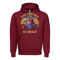 Burgundy the sheriff is near blazing art saddles do it vintage gift for fans Zipper Hoodie - lanVoArt