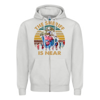 Dove Grey the sheriff is near blazing art saddles do it vintage gift for fans Zipper Hoodie - lanVoArt