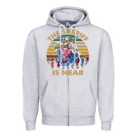 Heather Grey the sheriff is near blazing art saddles do it vintage gift for fans Zipper Hoodie - lanVoArt