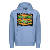 Colony Blue Halloween Skull Background Premium Hoodie - BundleAndBundleShop