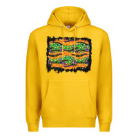 Lemon Halloween Skull Background Premium Hoodie - BundleAndBundleShop