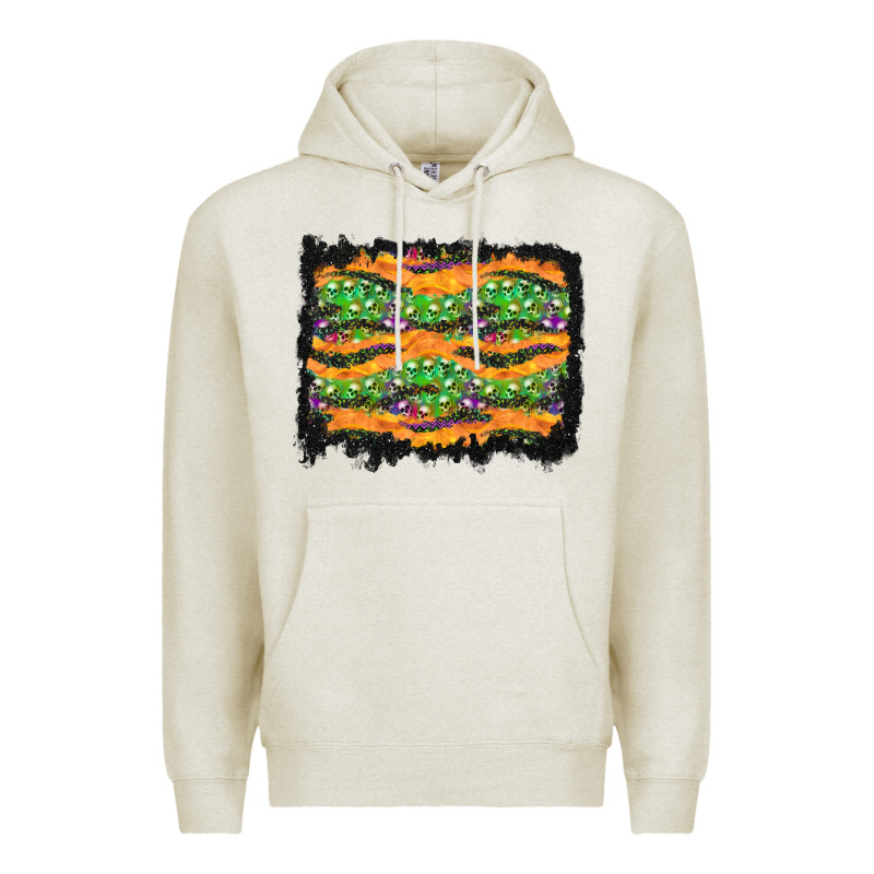 Halloween Skull Background Premium Hoodie by BundleAndBundleShop | Teevron