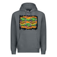 Rock Halloween Skull Background Premium Hoodie - BundleAndBundleShop