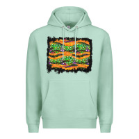 Seafoam Halloween Skull Background Premium Hoodie - BundleAndBundleShop