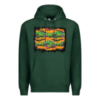 Sports Green Halloween Skull Background Premium Hoodie - BundleAndBundleShop
