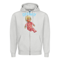 Dove Grey drowsy doll Zipper Hoodie - lanVoArt