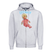 Heather Grey drowsy doll Zipper Hoodie - lanVoArt