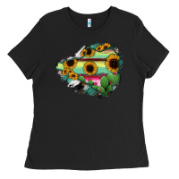 Black Colima State Of Mexico Map Ladies Tee - RanaPortraitStore