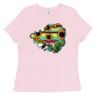 Bubblegum Pink Colima State Of Mexico Map Ladies Tee - RanaPortraitStore