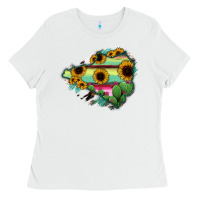 White Colima State Of Mexico Map Ladies Tee - RanaPortraitStore